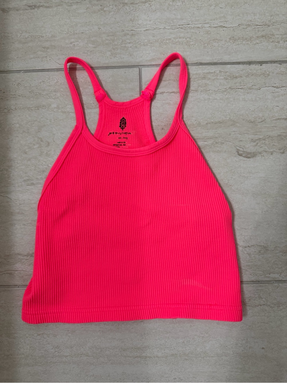 Happiness Runs Crop Tank Pink FP